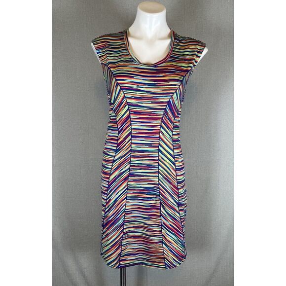 Title Nine Dream Dress Athletic Fit 
 Striped Fun Colorful Size Small Excellent - Picture 1 of 13